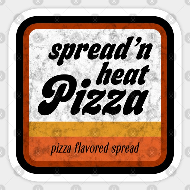 Spread Pizza - Retro Vintage Food Sticker by karutees